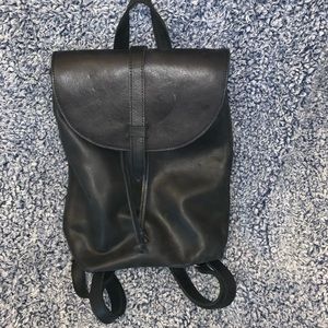 ABLE Black Leather Backpack